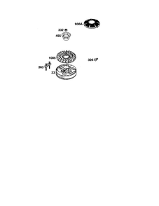 Flywheel Diagram and Parts List for 120600-120699 0100-0110-0111 Briggs and Stratton Engine